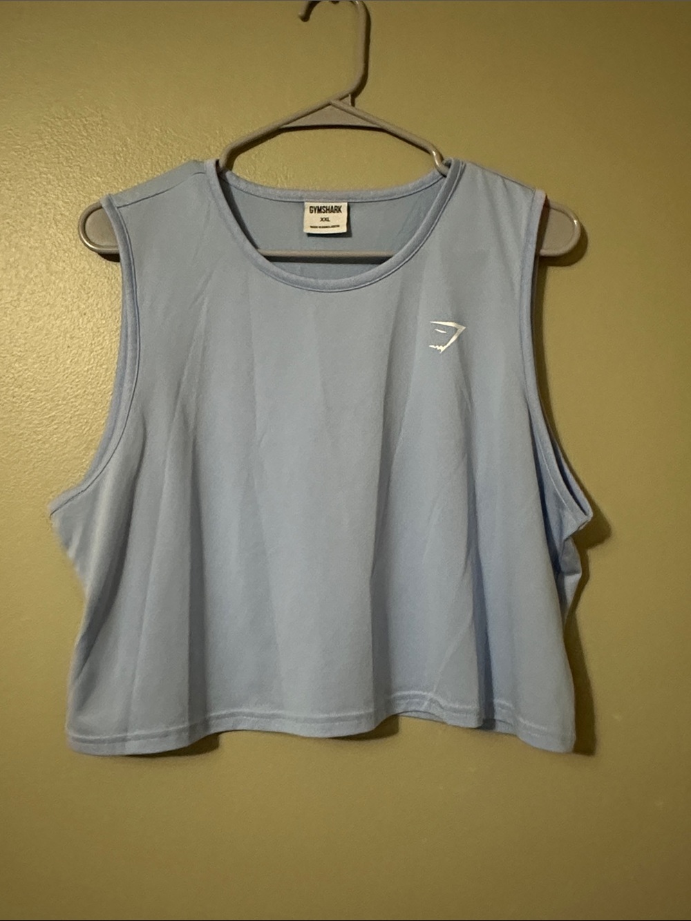 Gymshark Pastel Blue Cropped Muscle Tank